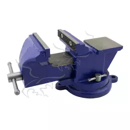 Morsa de bancada de 100 mm com bigorna e base giratória