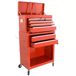 Carrinho de ferramentas para oficina com 2 módulos e 10 compartimentos