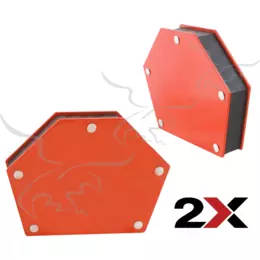 Quadrados magnéticos hexagonais para soldar 34 kg. 2 unidades