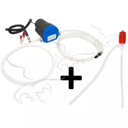 Bomba de óleo 12 V + sifão manual de tubo duplo