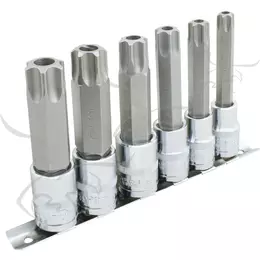 Bits de segurança Torx com chave de soquete T55 a T100. 1/2&quot;