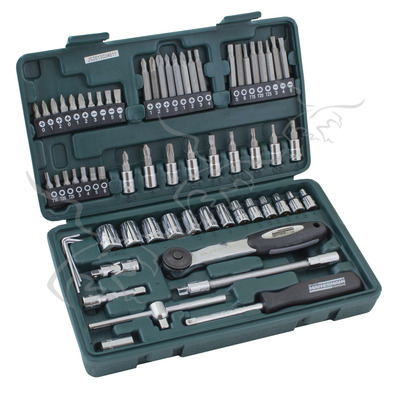 Conjunto de chaves de caixa e bits Mannesmann 1/4" de 65 peças