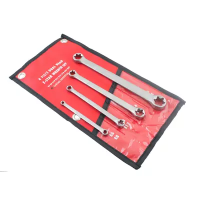 Conjunto de 4 chaves Torx planas fêmeas