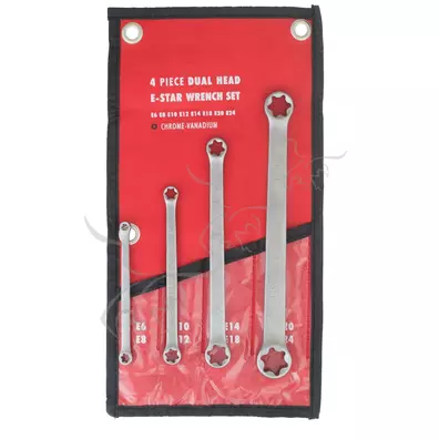 Conjunto de 4 chaves Torx planas fêmeas