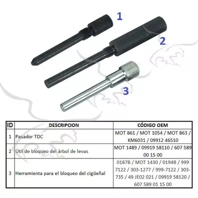 Pinos de sincronização Renault 1.5 e 1.9 DCI DDIS