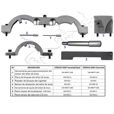 Kit para distribuição Opel 1.0 1.2 e 1.4 gasolina