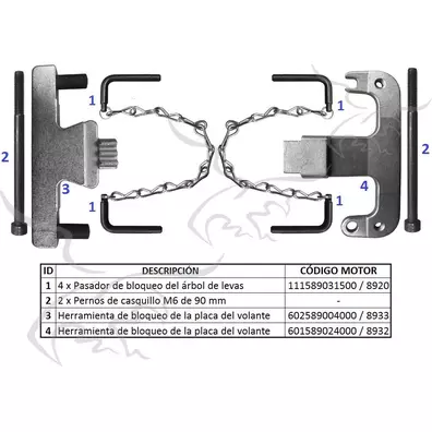 Kit para distribuição Chrysler, Jeep e Mercedes 2.1D, 2.2D e 2.7D CRD