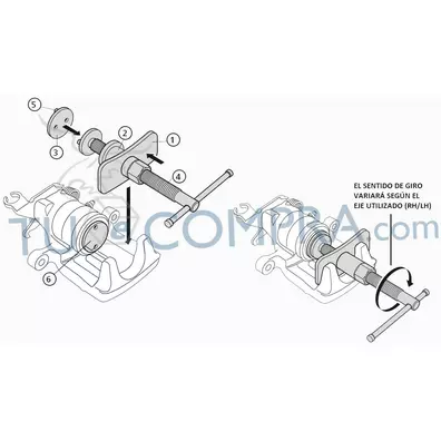 Conjunto para recuar êmbolos pinças travão de pistão de freio 24 + 5 peças