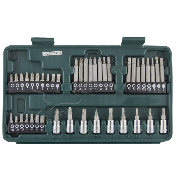 Conjunto de chaves de caixa e bits Mannesmann 1/4" de 65 peças