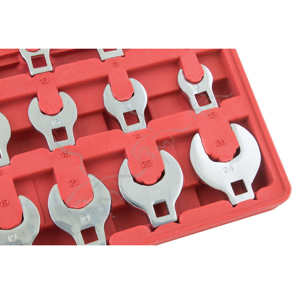 Conjunto de 15 cabeças chatas para catraca de 3/8"