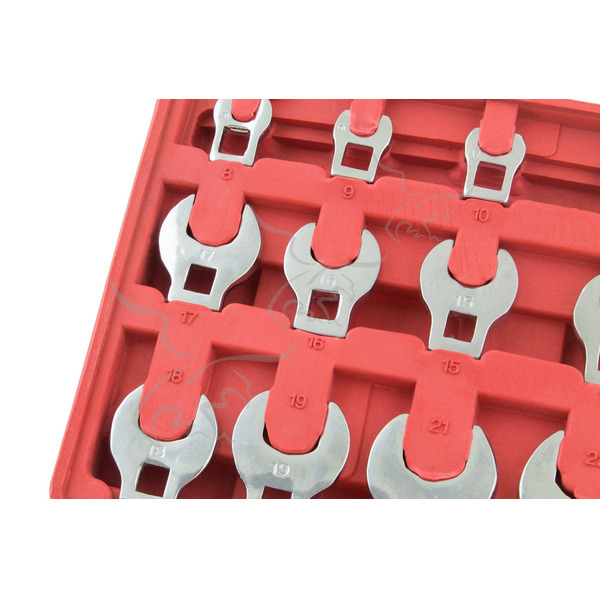 Conjunto de 15 cabeças chatas para catraca de 3/8"
