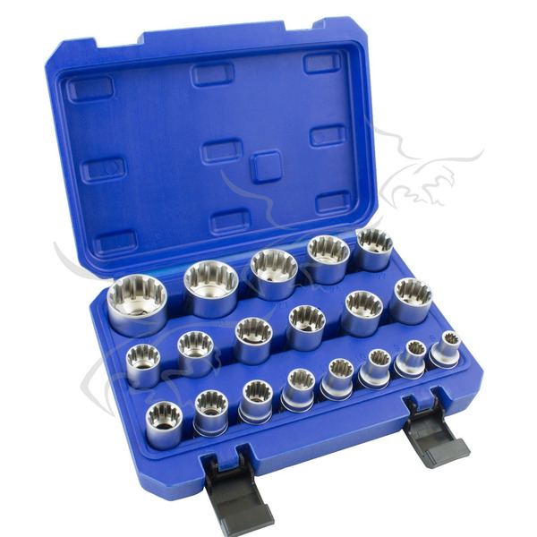 Chaves de soquete em métrica, polegadas e Torx 19 PCS 8-32 mm