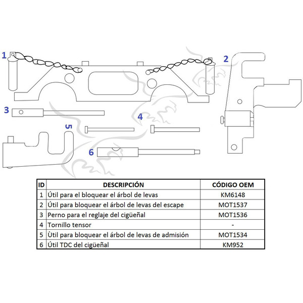 Kit para sincronização Renault, Nissan e Opel 2.2 e 2.5 DCI DTI