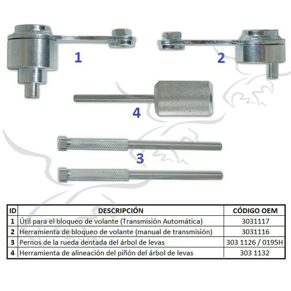 Kit para distribuição Jaguar, Land Rover e Range Rover 2.7 TDVI TDV6