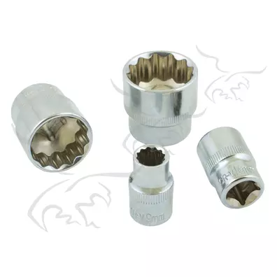 3/8" soquetes curtos de 12 lados. 17 PCS