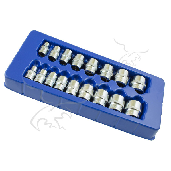 3/8" soquetes curtos de 12 lados. 17 PCS