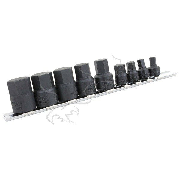 Chaves sextavadas de impacto de 6 a 19 mm